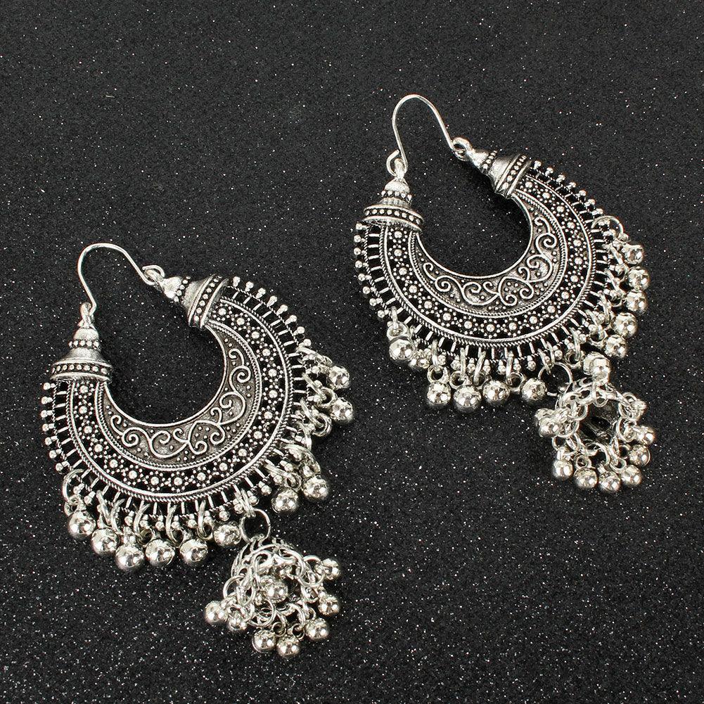 Bell Tassel Earrings | Daily Wear Silver A