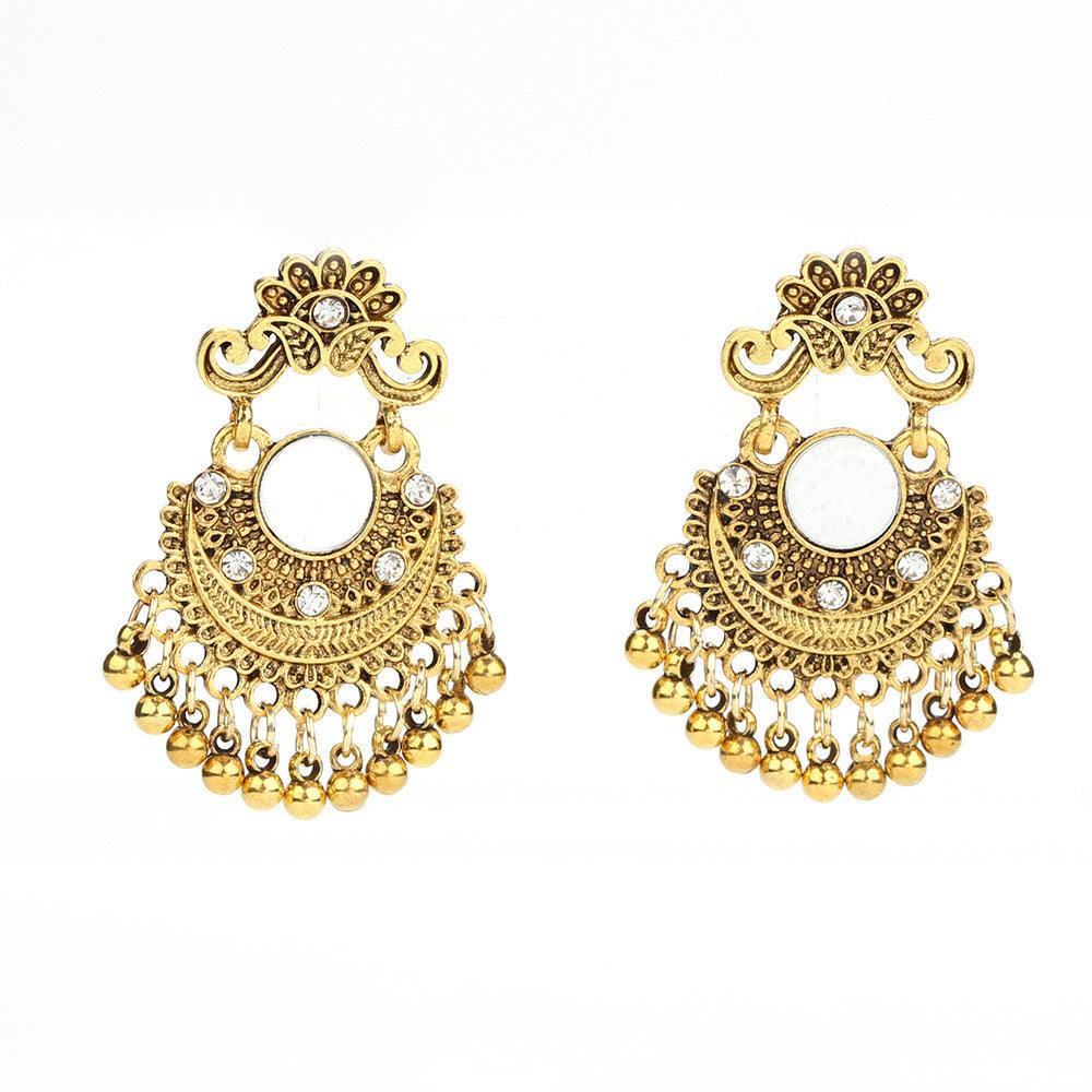Bell Tassel Earrings | Daily Wear Golden B