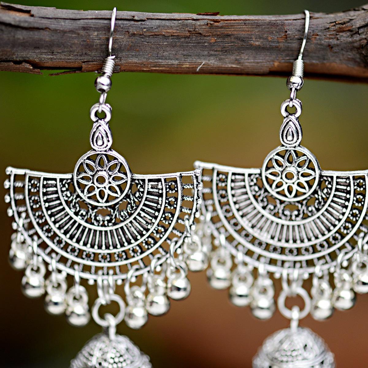 Bell Tassel Earrings | Daily Wear Silver D