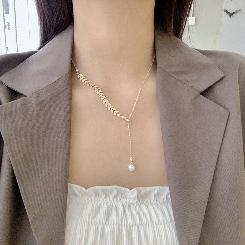 Temperament Wheat Ear Clavicle Chain
