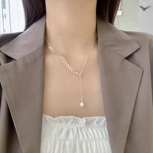 Temperament Wheat Ear Clavicle Chain
