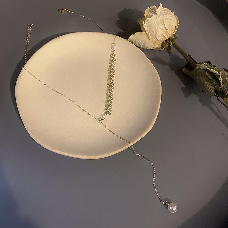 Temperament Wheat Ear Clavicle Chain