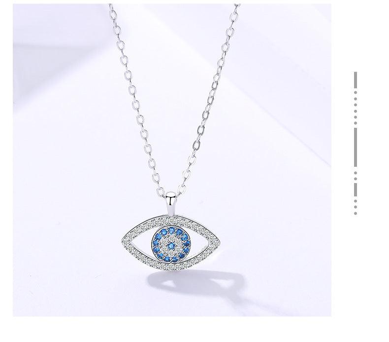 Atmospheric Eye Necklace In S925 Sterling Silver | Daily Wear