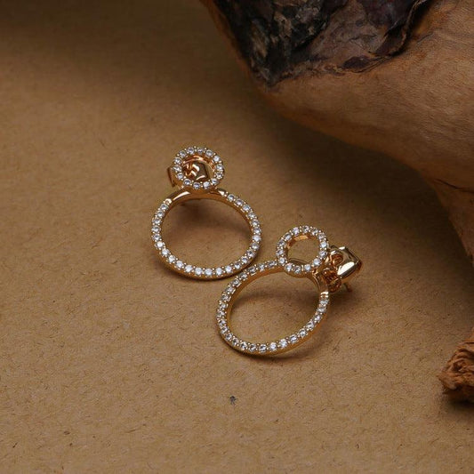 Micro Pave Zircon Studs Golden