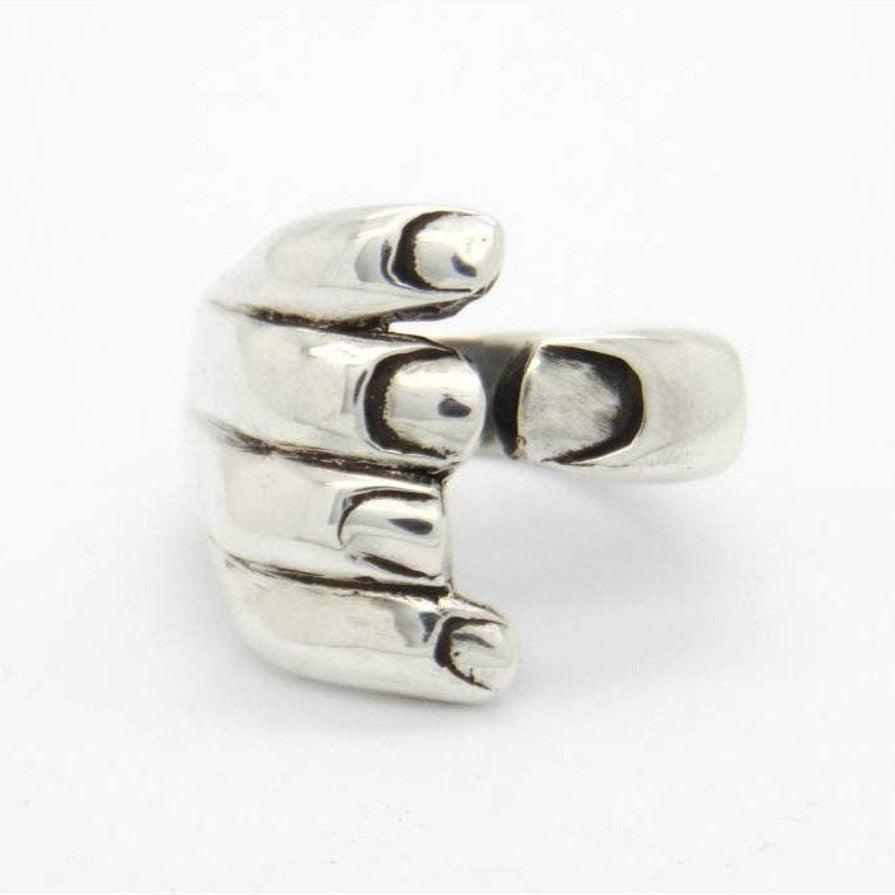Gothic Carved Hand Ring | Party Jewelry
