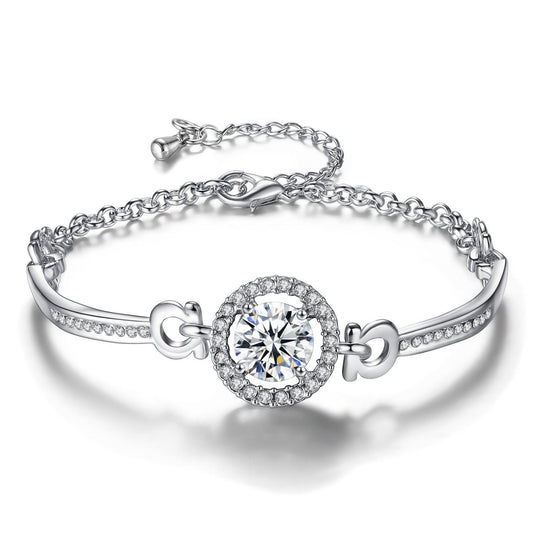Trendy Korean Style Zircon Bracelet | Daily Wear Silver