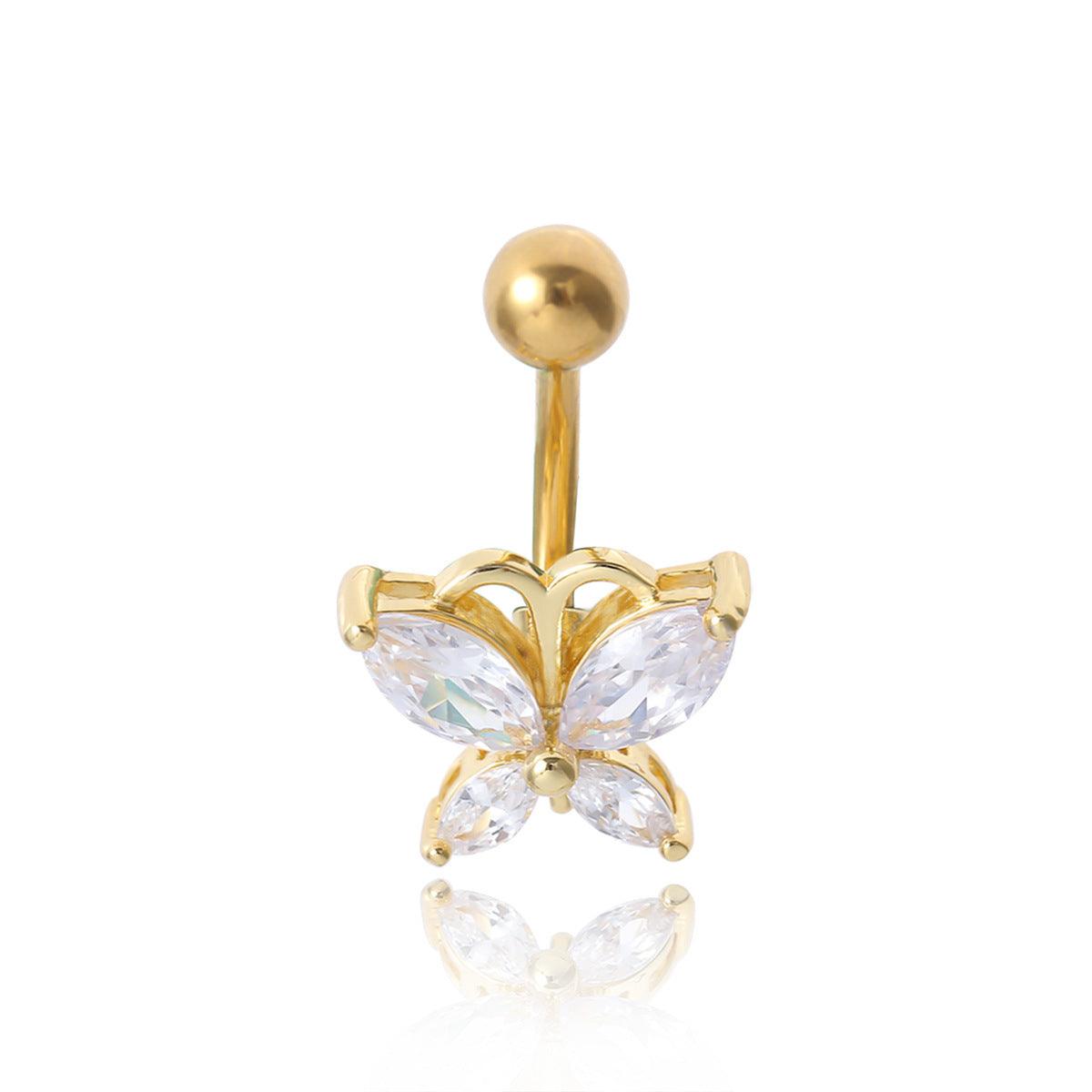 Fashion Butterfly Belly Button | Party Wear Golde