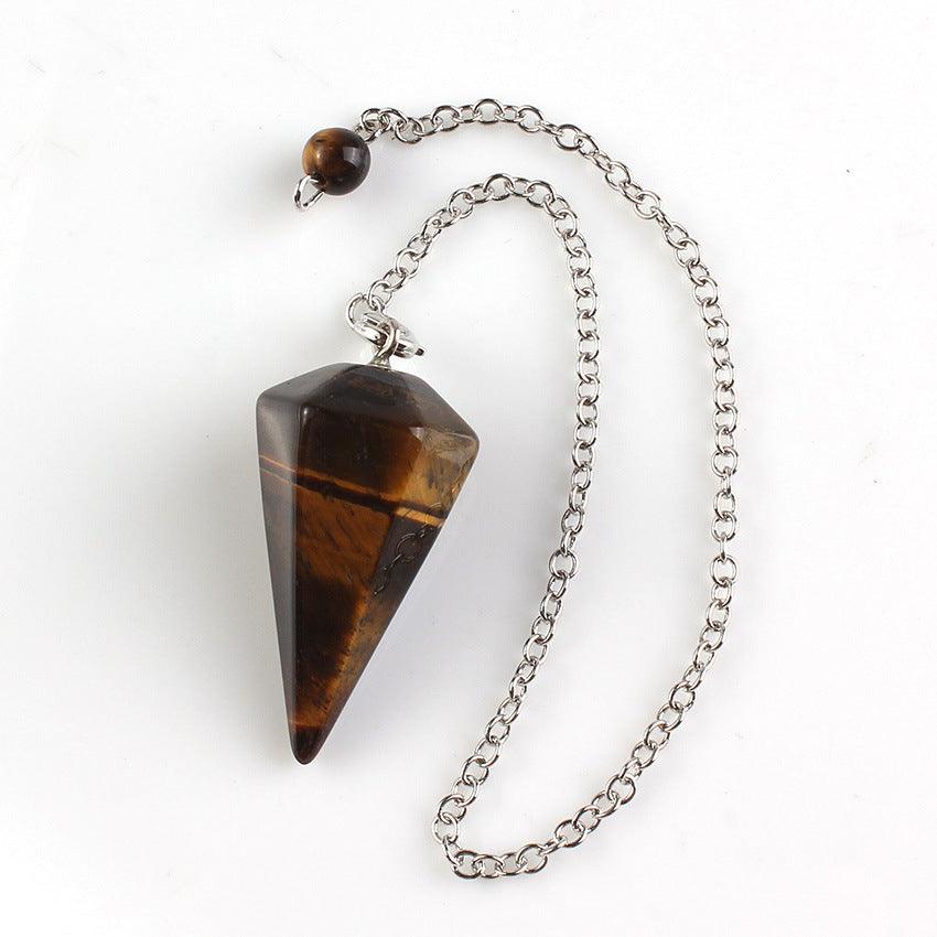 Crystal Hexagonal Cone Pendant Necklace H