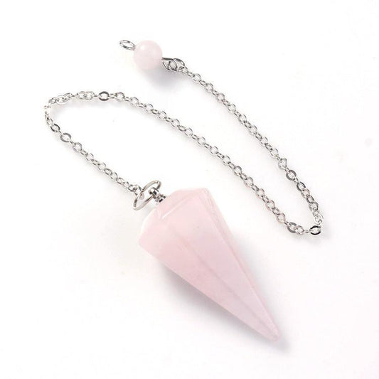 Crystal Hexagonal Cone Pendant Necklace A