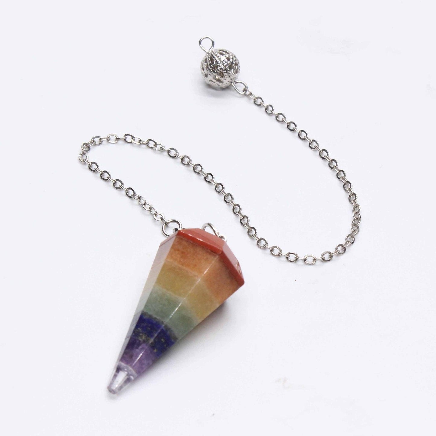 Crystal Hexagonal Cone Pendant Necklace K