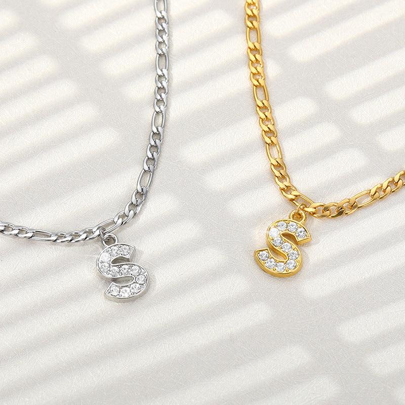 Ancient English Letter Pendant Anklet | Casual Collection Silver S