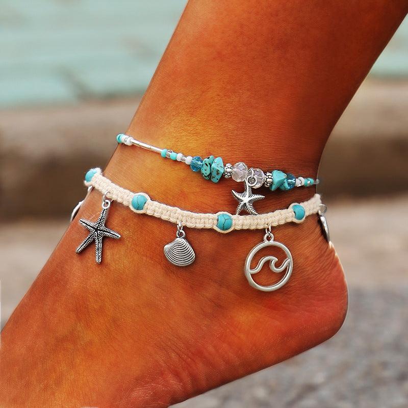 Conch Mizhu Yoga Anklet | Beach Collection B