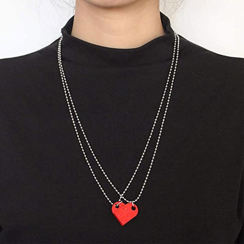 Stitching Heart Necklace | Fashion Wear