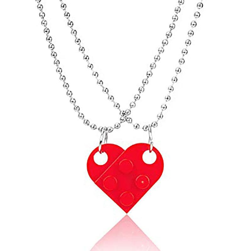 Stitching Heart Necklace | Fashion Wear Red