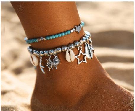 Conch Mizhu Yoga Anklet | Beach Collection C