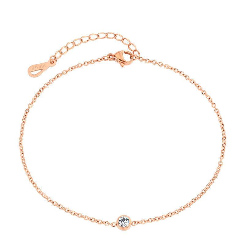 Simple Cubic Zirconia Anklets | Daily Wear