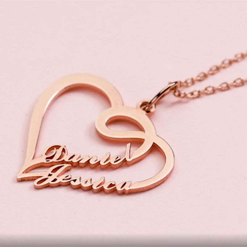 Double Heart Necklace | Daily Wear