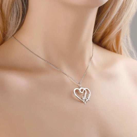 Double Heart Necklace | Daily Wear