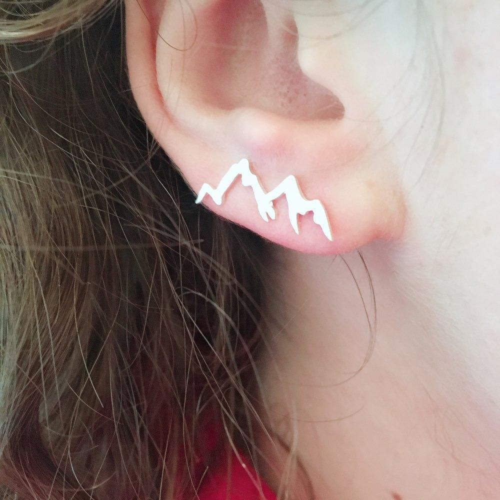 Natural Landscape Mountain Climber Earring 1