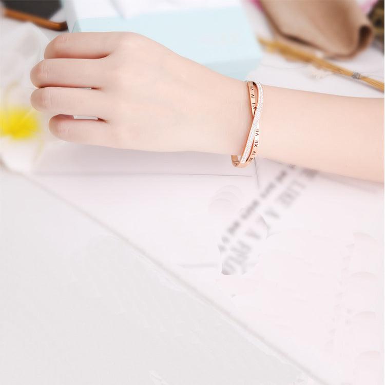 Unique Roman Numbers Diamond Bracelet | Fashion Wear