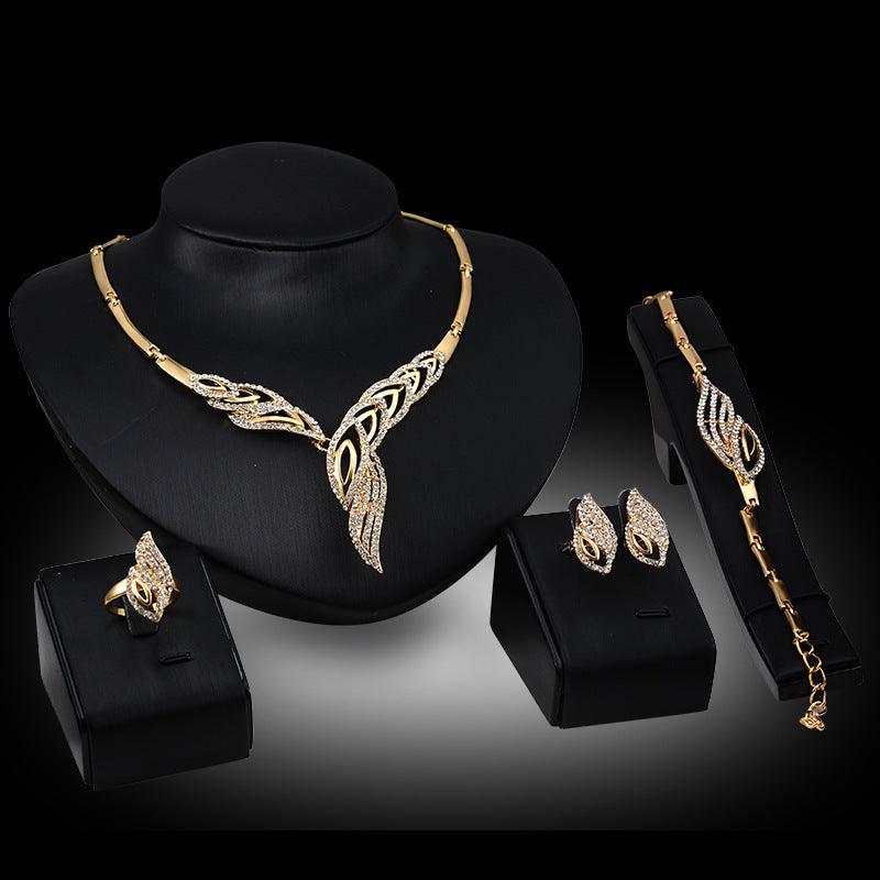 Exaggerated Bridal Four-piece Set | Party Collection Gold