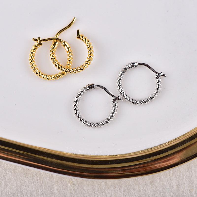 Elegant Plain Silver Earrings - Daily Wear