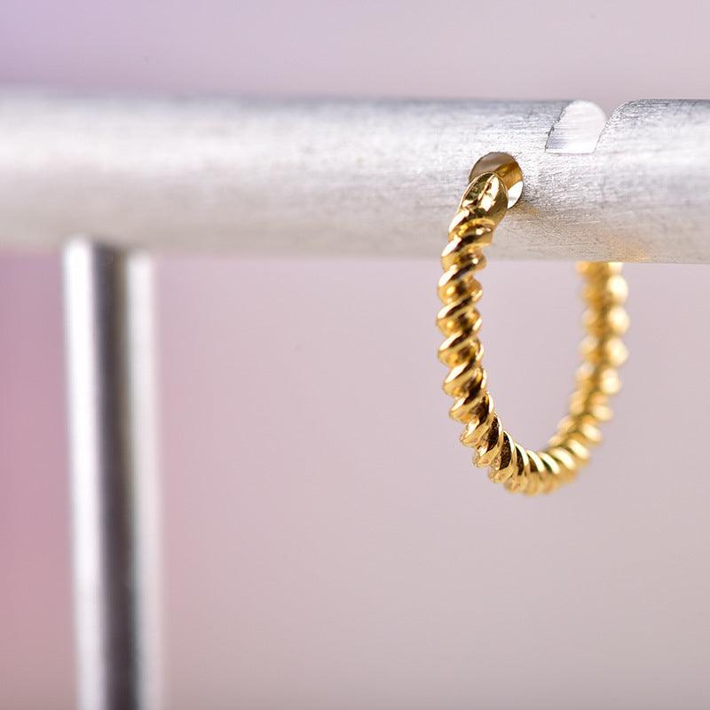 Elegant Plain Silver Earrings - Daily Wear Golden