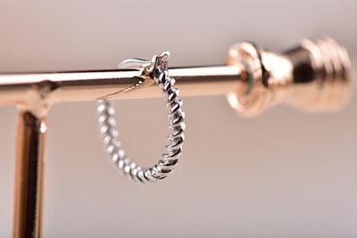 Elegant Plain Silver Earrings - Daily Wear White