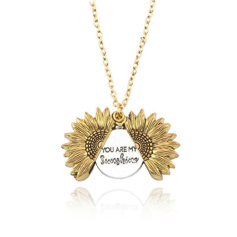 Sunshine Sunflower Necklace Women Jewelry Gold 1PCS