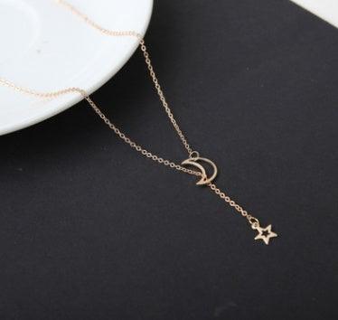 Moon Star Necklace | BoldlyBeautifuls Golden
