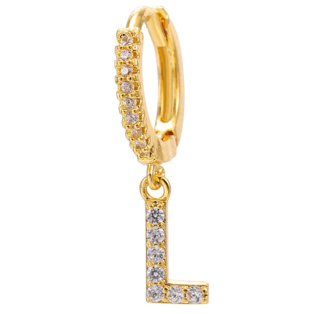 26 Letter Earrings | Daily Wear Golden L