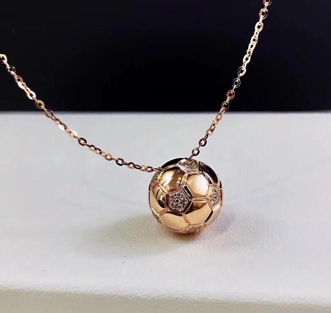 Football Pendant Necklace for sports fans | Daily Wear Rose Gold