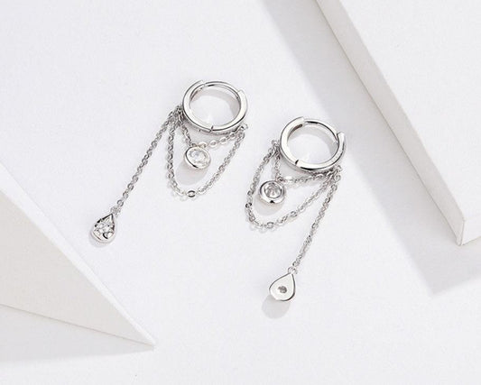 Long Earrings In S925 Sterling Silver | Daily Wear Silver