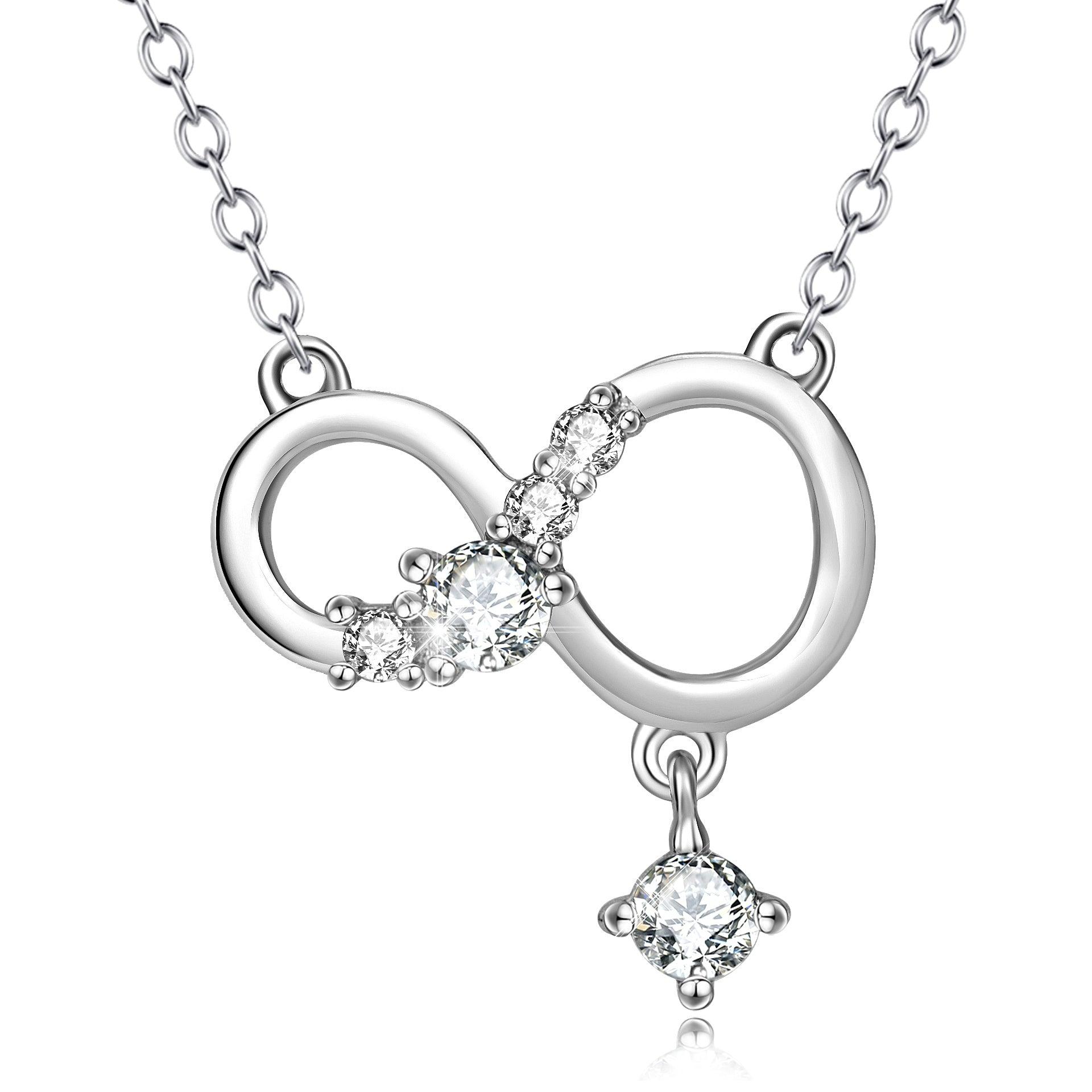 Infinite Diamante Pendant Necklace | Daily Wear default