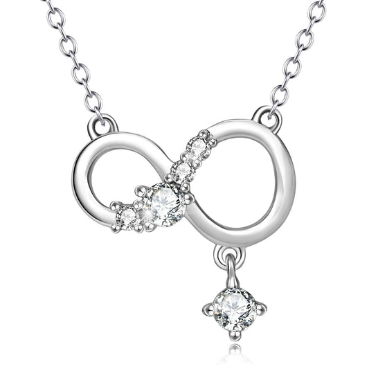 Infinite Diamante Pendant Necklace | Daily Wear default