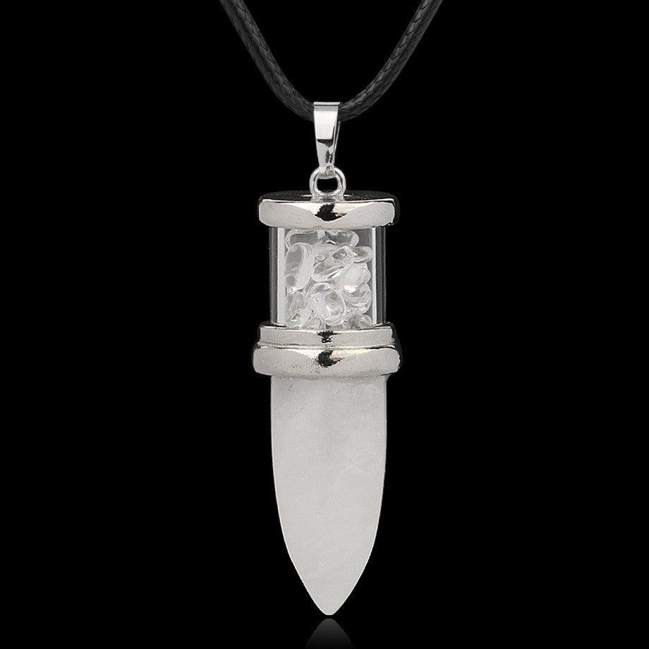 Elegant Crystal Pendant Necklace | Fashion Wear White