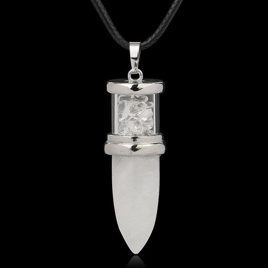 Elegant Crystal Pendant Necklace | Fashion Wear White