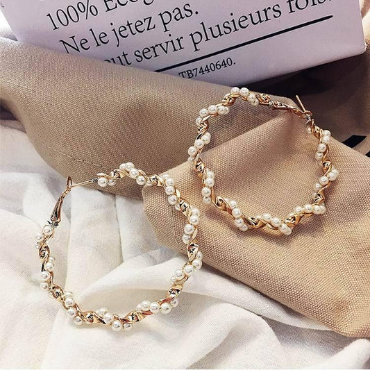 Big Circle Statement Jewelry For Women Gold