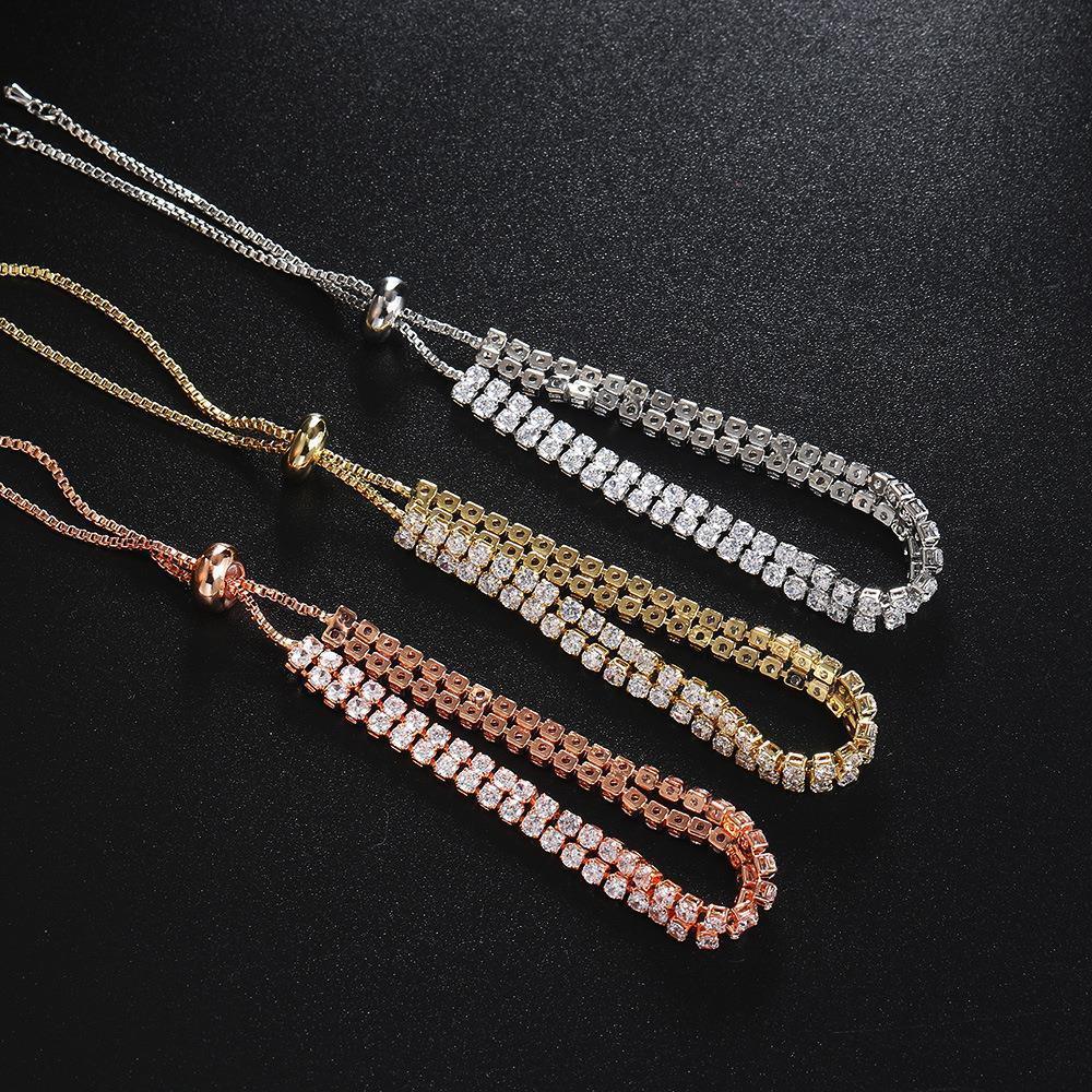 Fashion Double Row Zircon Bracelet | Fashion Jewelry