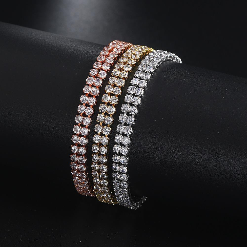 Fashion Double Row Zircon Bracelet | Fashion Jewelry