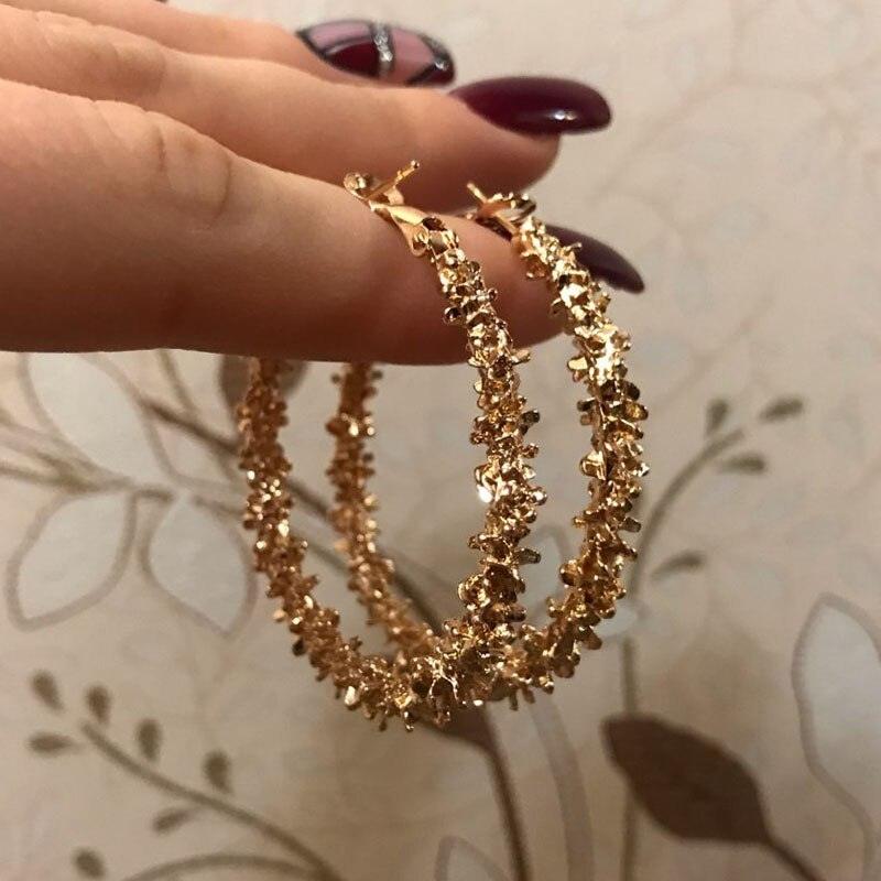 Golden Round Earrings