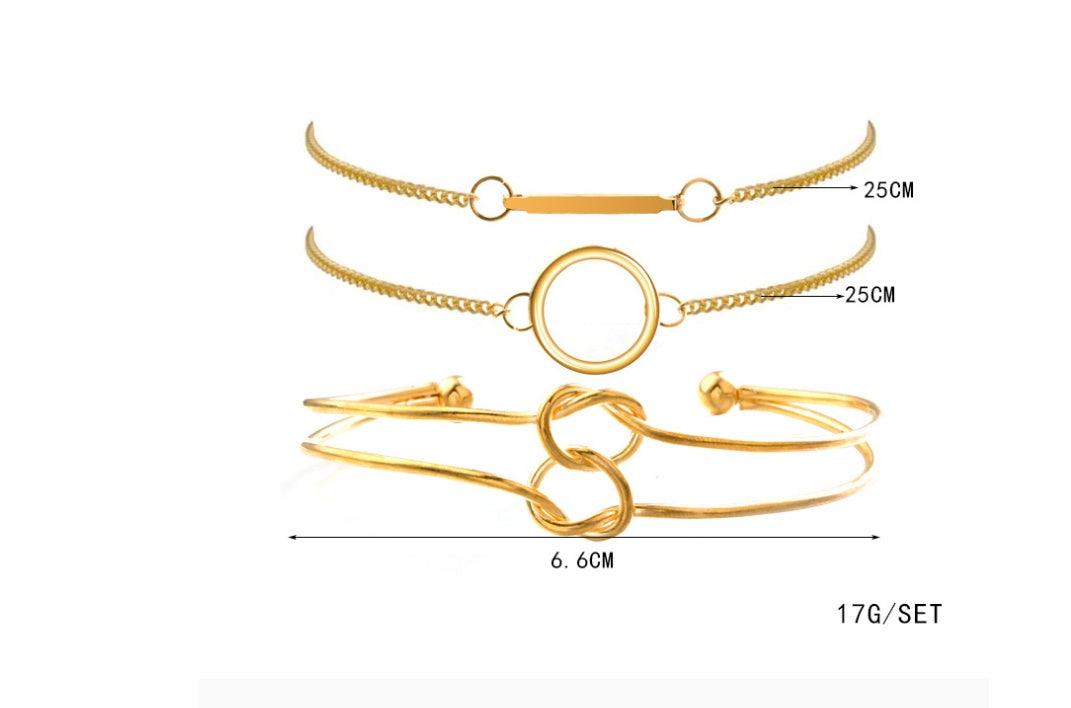 Crystal Daily Wear Bracelets Set | BoldlyBeautifuls Gold 4