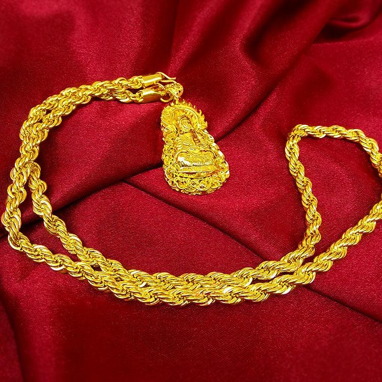 Hemp Rope Gold Necklace - Tarot Card Reader
