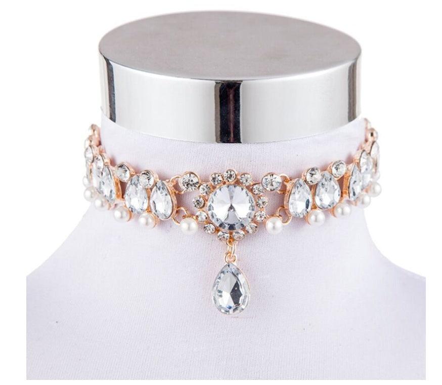 Ocean Goddess Crystal Choker Necklace | Fashion Collection