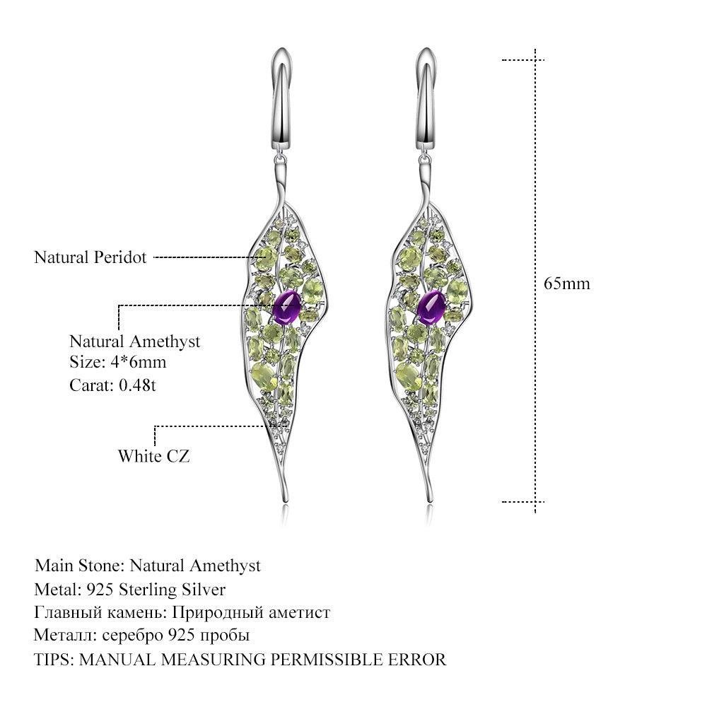 Amethyst Olivine Earrings | Daily Wear