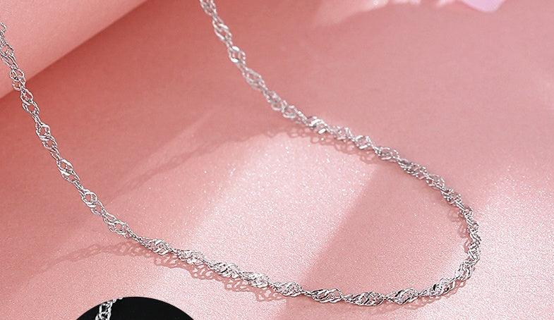 S925 Sterling Silver Necklace | Elegant Daily Jewelry 5style 45cm