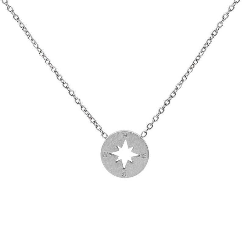 Round Disc Compass Necklace | Fashion Wear