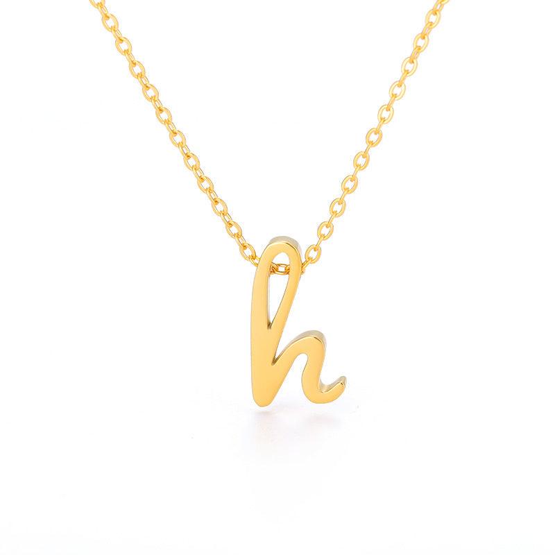 Small Hollow Letter Necklace | 2025 H