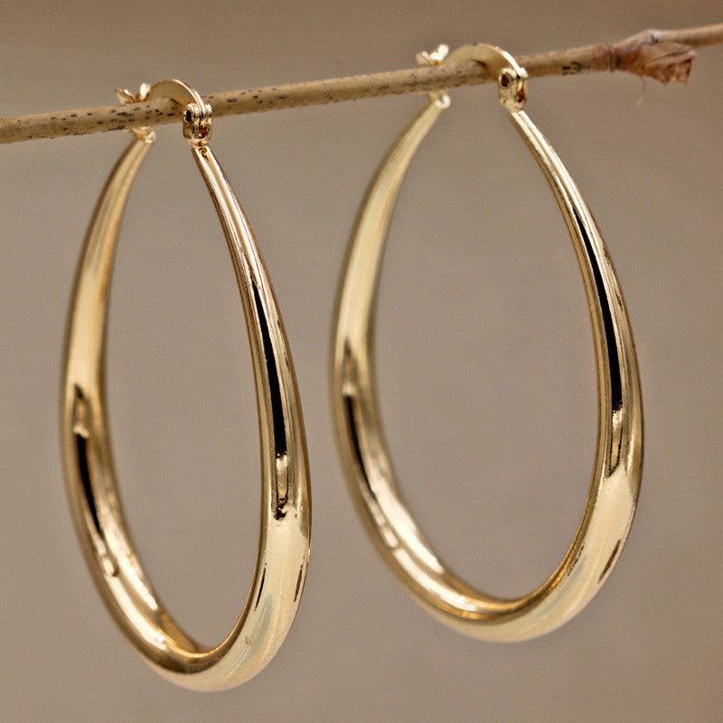 Geometric Oval Earrings | Daily Wear
