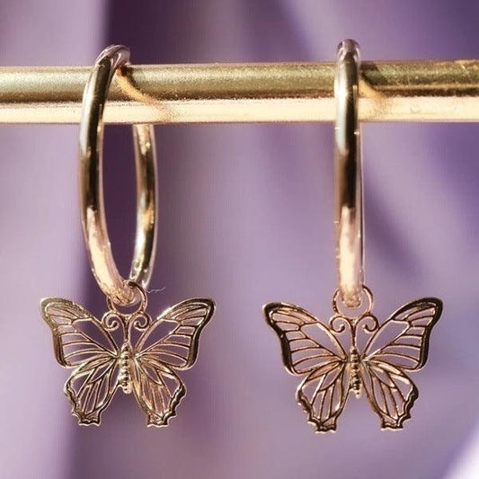 Exquisite Butterfly Earrings | Daily Wear Golden